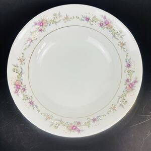 Lynn's China Summer Land Round Vegetable Bowl Empress, Pink, Yellow&Blue Floral